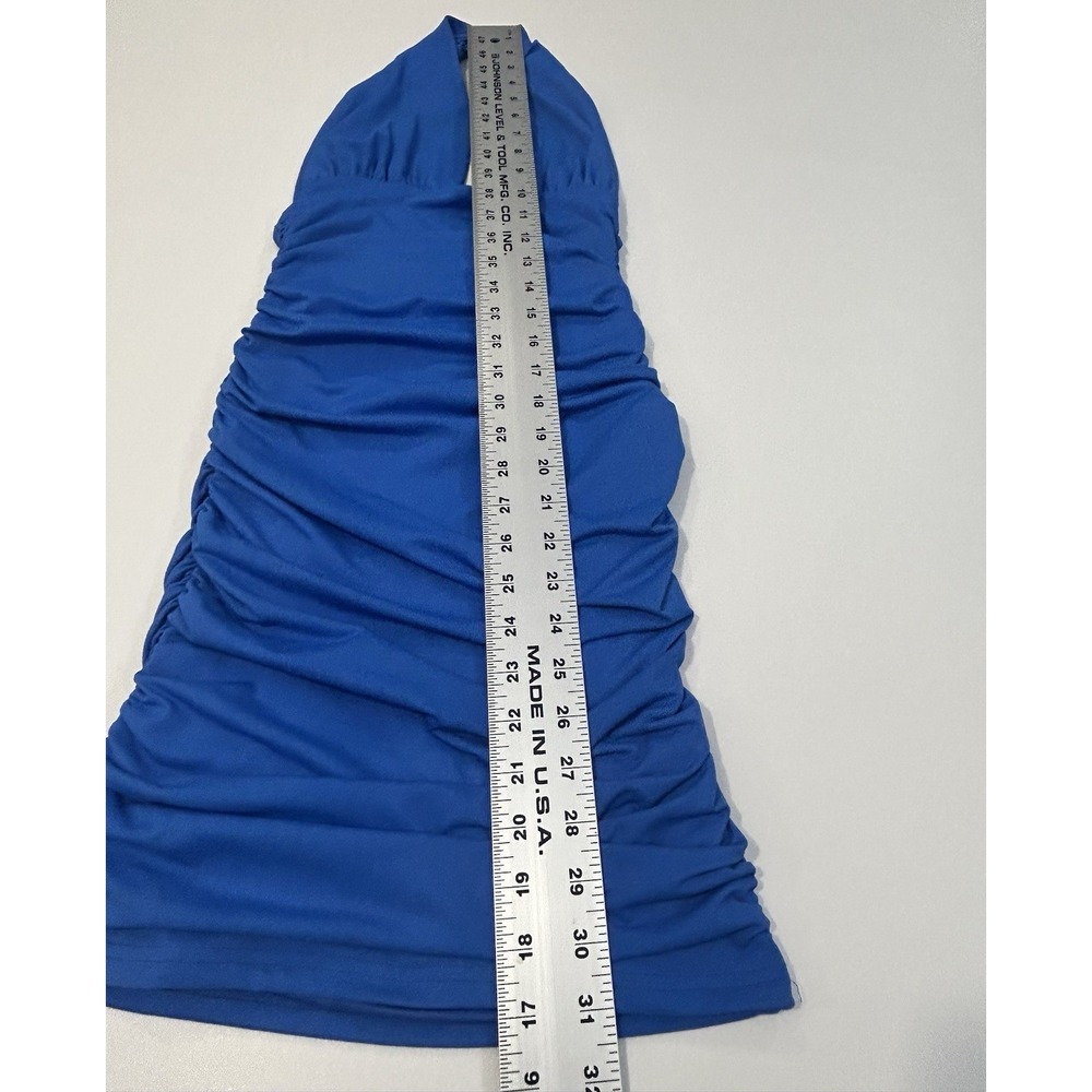 Princess Polly Jordy Halter Mini Dress Blue Ruched Women's Size 0 / Zero - Picture 5 of 9